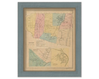 AVON, Connecticut, 1869 Map, Replica or GENUINE ORIGINAL