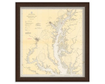 CHESAPEAKE BAY Nautical Chart - Northern Section - 1937