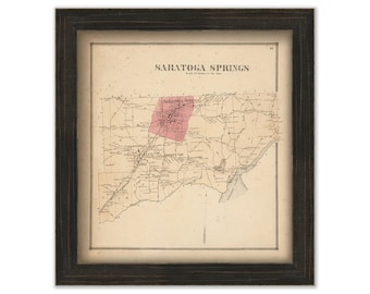 SARATOGA SPRINGS, New York 1866 Map, Replica or Genuine ORIGINAL