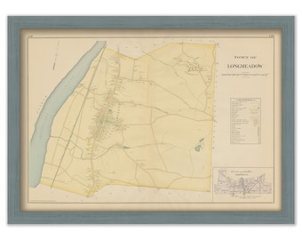 Town of LONGMEADOW, Massachusetts 1894 Map  -  Replica or Genuine ORIGINAL