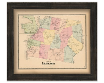 LEDYARD, Connecticut, 1868 Map