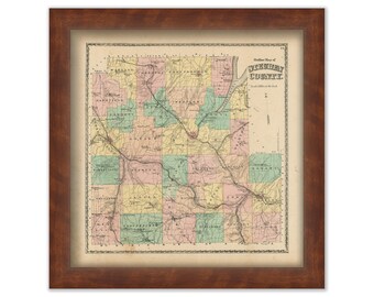 STEUBEN COUNTY, New York 1873 Map, Replica or Genuine ORIGINAL