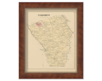 CODORUS, Pennsylvania 1876 Map - Replica or Genuine ORIGINAL