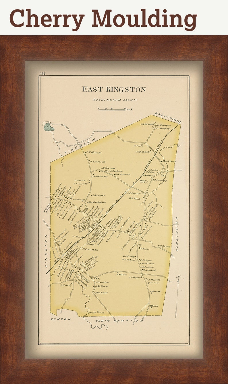 KINGSTON New Hampshire 1892 Map Etsy