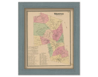 WESTON, Windsor County, Vermont 1869 Map - Replica or Genuine ORIGINAL