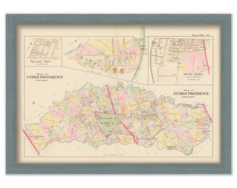 UPPER and NETHER PROVIDENCE, Pennsylvania - 1892 Map