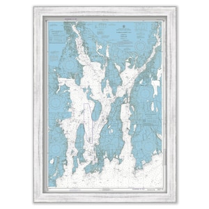 NARRAGANSETT BAY, Rhode Island - Nautical Chart by NOAA 1972