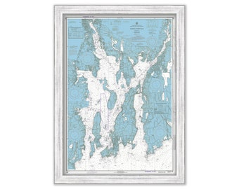 NARRAGANSETT BAY, Rhode Island - Nautical Chart by NOAA 1972