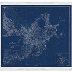 Ipswich Bay to Gloucester Harbor 1958 - The U. S. Coast and Geodetic Survey - Blue Print Edition
