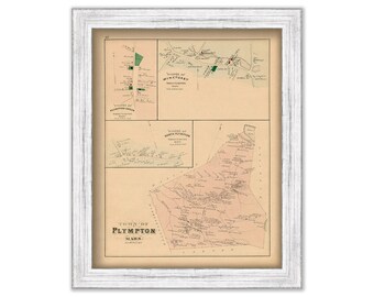 PLYMPTON, Massachusetts 1879 Map - Replica or Genuine ORIGINAL