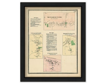 Village of SHUTESBURY, Massachusetts 1871 Map - Replica or Genuine ORIGINAL