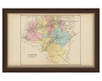 NEWTON, Massachusetts 1889 Map - Replica or Genuine ORIGINAL