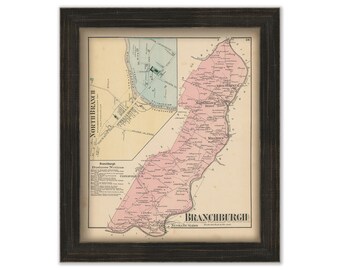 BRANCHBURGH and NORTH BRANCH, New Jersey 1873 - Replica or Genuine Original