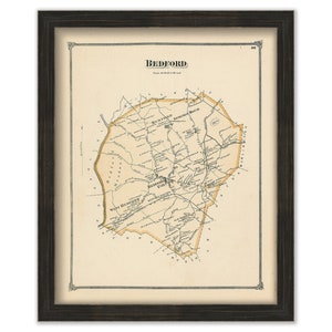 BEDFORD, Massachusetts 1875 Map