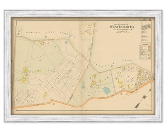WEST ROXBURY, Massachusetts 1899 map, Plate 18 - Replica or Genuine ORIGINAL
