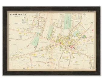 Village of LENOX, Massachusetts 1904 Map - Replica or Genuine ORIGINAL