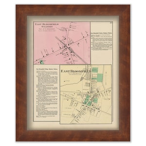 EAST BLOOMFIELD, The Village, Ontaro County, New York 1874 Map