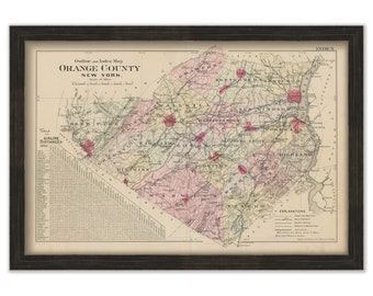 ORANGE COUNTY, New York 1903 Map - Replica or Genuine Original