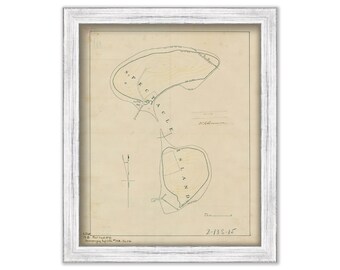 SPECTACLE ISLAND, Boston Harbor, Massachusetts - Site Plan for the Lighthouse as it was in 1897