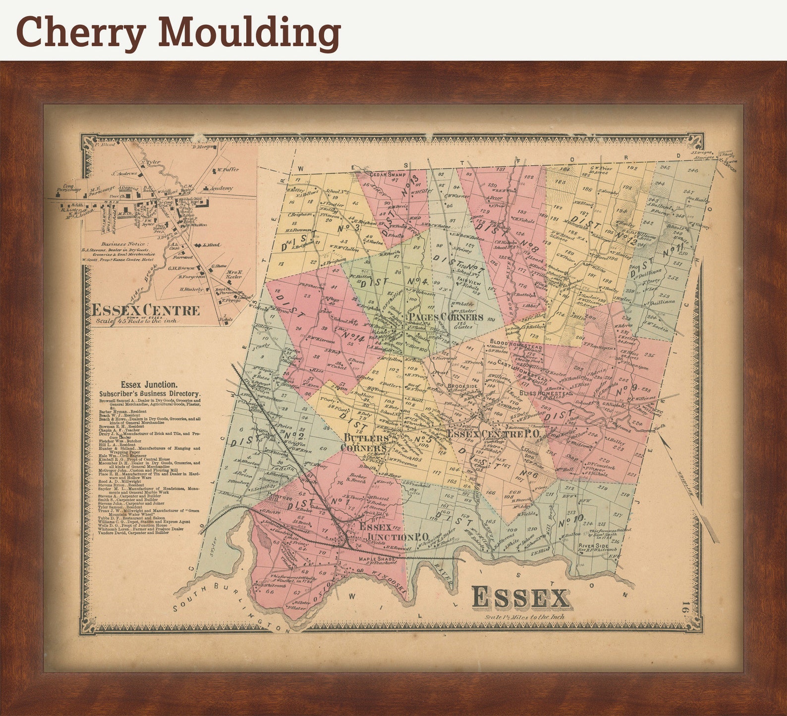 ESSEX JUNCTION Vermont 1869 Map Etsy