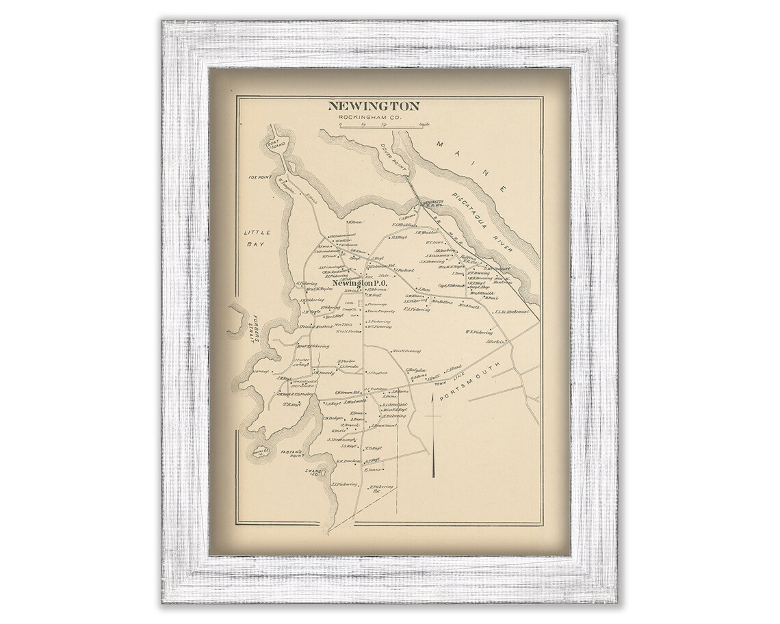 NEWINGTON New Hampshire 1892 Map Replica or GENUINE ORIGINAL Etsy