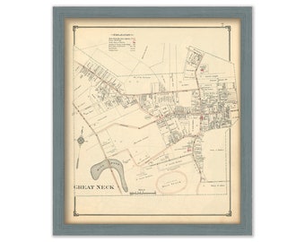 Great Neck, Nassau County Long Island, Antique Map Reproduction - Plate 7