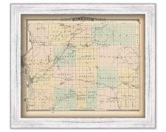 ST CROIX COUNTY, Wisconsin 1878 Map, Replica or Genuine Original