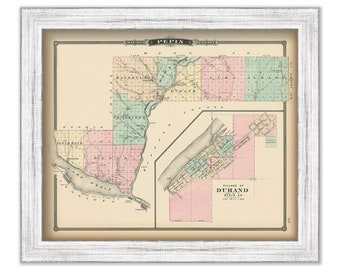 PEPIN COUNTY, Wisconsin 1878 Map, Replica or Genuine Original