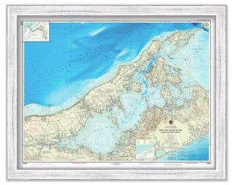 SHELTER ISLAND sound and PECONIC bays, Long Island, New York - Nautical Chart - Elevation and Bathymetric Data layers