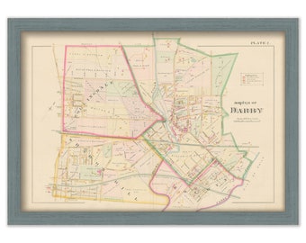 DARBY, Pennsylvania - 1892 Map