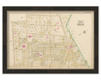 CAMBRIDGE, Massachusetts 1894 Plate 16, Inman Square