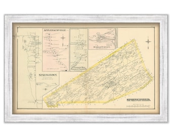 SPRINGFIELD, Pennsylvania  - 1876 Map