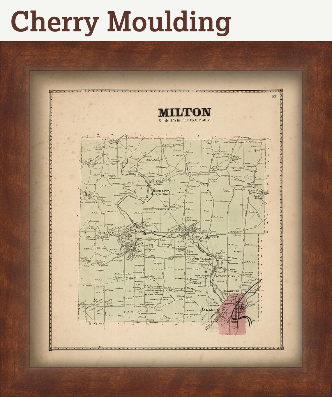 MILTON New York 1866 Map Replica or Genuine ORIGINAL Etsy