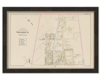 Village of GOSHEN, New York 1903 Map - Replica or Genuine Original