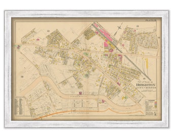 BRIGHTON, Massachusetts 1899 map, Plate 36 - Replica or Genuine ORIGINAL