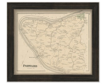 FORWARD, Pennsylvania 1876 Map - Replica or Genuine ORIGINAL