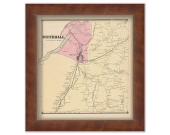 Town of WHITEHALL, New York 1866 Map