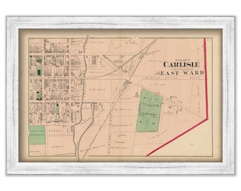 CARLISLE, Pennsylvania 1872 Map - Replica or Genuine ORIGINAL