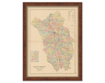 COUNTY KILKENNY, Ireland 1901 Map - Replica or GENUINE Original