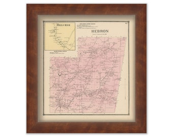 Town of HEBRON, New York 1866 Map
