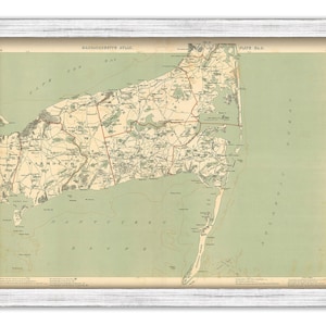 Chatham, Brewster, Harwich, Orleans, Dennis and Yarmouth Massachusetts Map/Chart by published in 1891 - Replica or Genuine Original