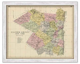 ULSTER County, New York 1912 Map, Replica or GENUINE ORIGINAL