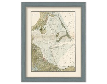 Plymouth, Kingston and Duxbury Harbor 1876 - Nautical Chart by the U. S. Coastal Survey