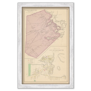 PORTSMOUTH, New Hampshire 1892 Map