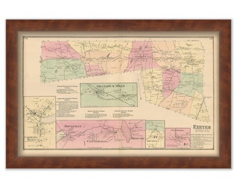 EXETER, Rhode Island 1870 Map