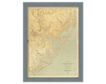 EGG HARBOR and VICINITY, New Jersey  -  1888 Topographical Map