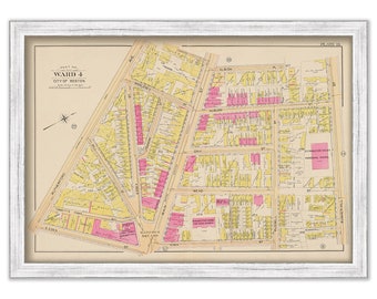CHARLESTOWN, Boston, Massachusetts 1901 map, Plate 13 - HANCOCK SQUARE