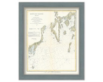BOOTHBAY HARBOR, Maine  -  1863 Nautical Chart