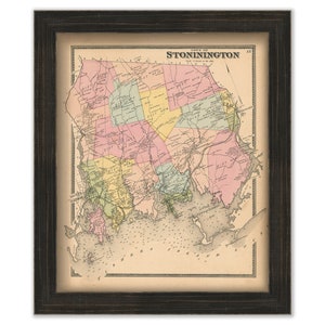 STONINGTON, Connecticut, 1868 Map