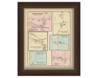 Villages of WHEATLAND, New York 1872 Map